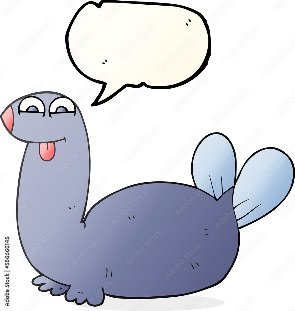 speech bubble cartoon seal speech bubble cartoon seal