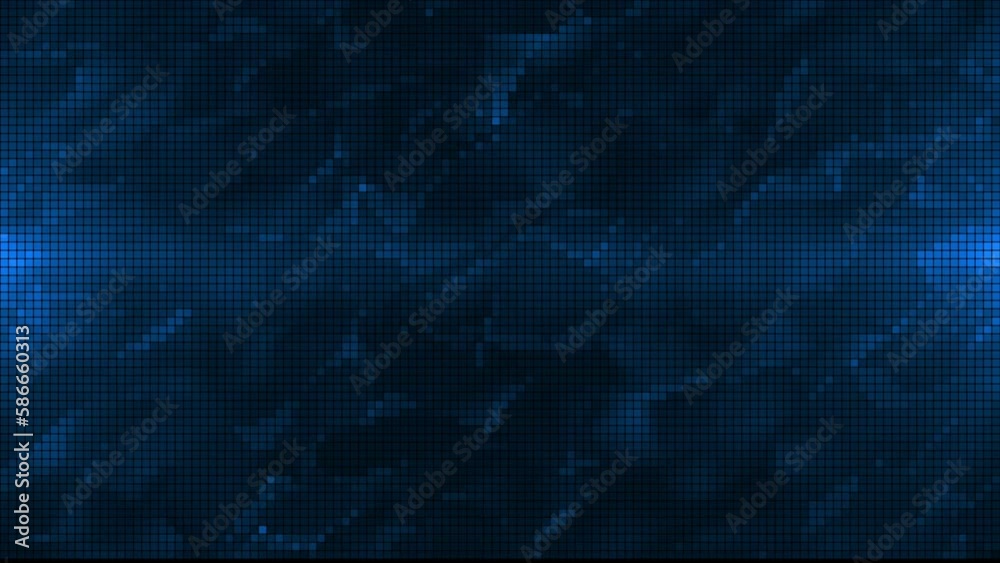 abstract futuristic technology background of blue random bar