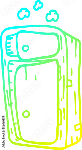 cold gradient line drawing cartoon dusy cabinet photo