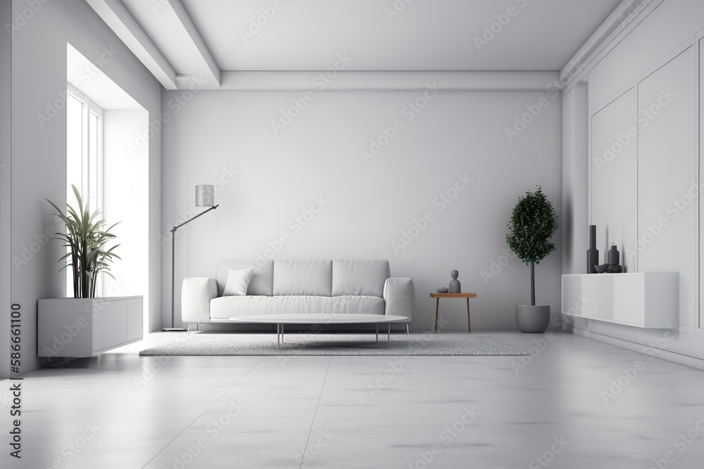 Fototapeta premium modern loft interior design