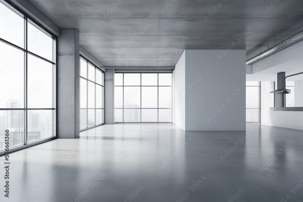 Fototapeta premium modern loft empty space interior