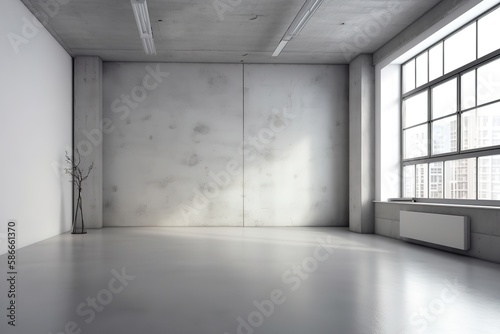 modern loft empty space interior