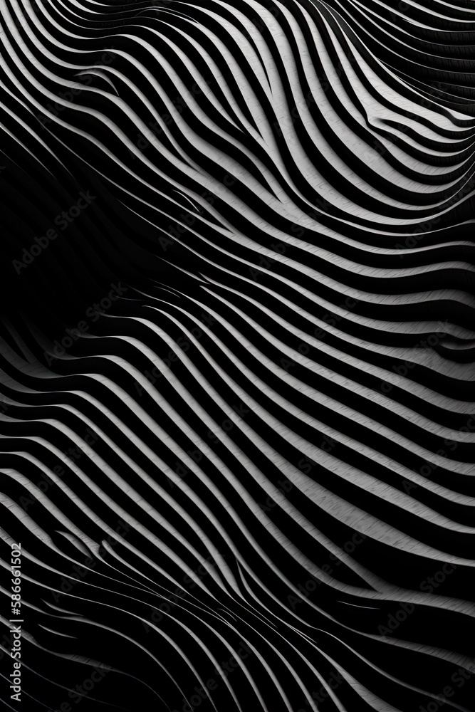 Dark Mono Effect: Monochrome Halftone Print Texture Background Illustration. Generative AI