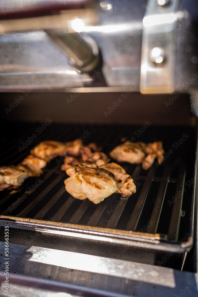 grilled meat on the grill grilled meat on the grill