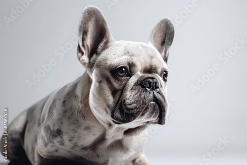 French bulldog on a white background. Generative AI Illustration  © AI Visual Vault