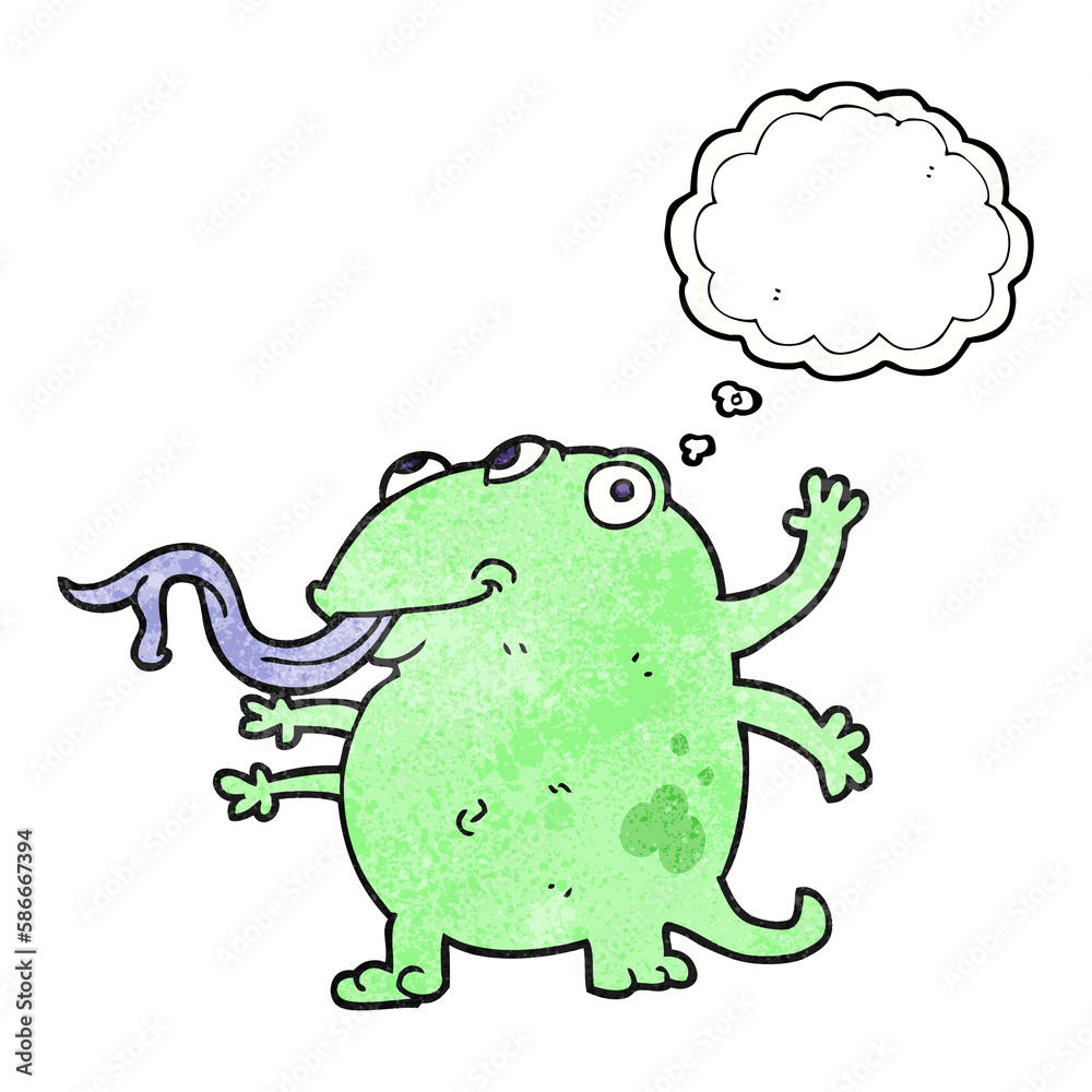thought bubble textured cartoon alien thought bubble textured cartoon alien