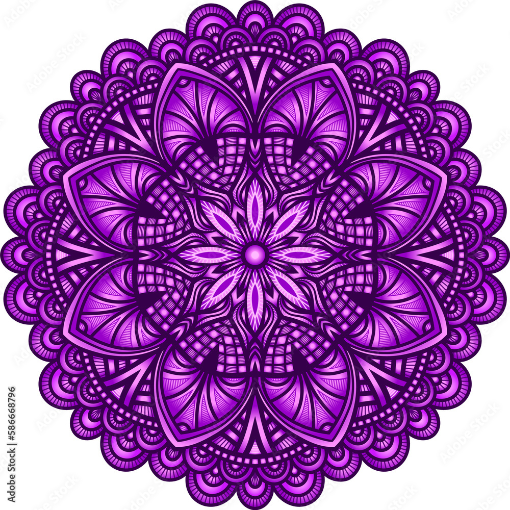 Violet Floral circular pattern Violet Floral circular pattern