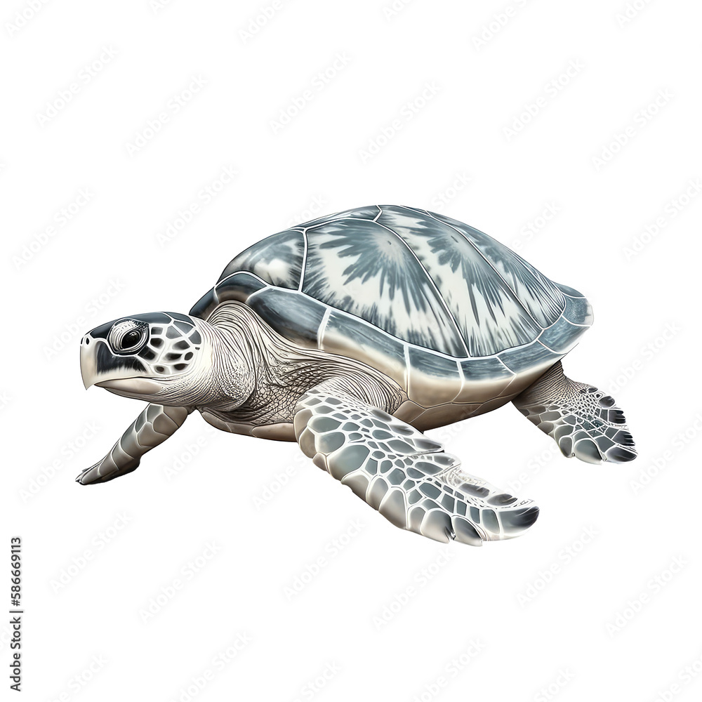 Fototapeta premium sea turtle isolated on white