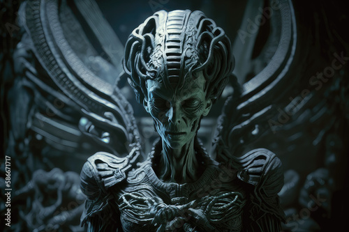 Alien Face, Planet, Science Fiction, Exploration, Generative Ai