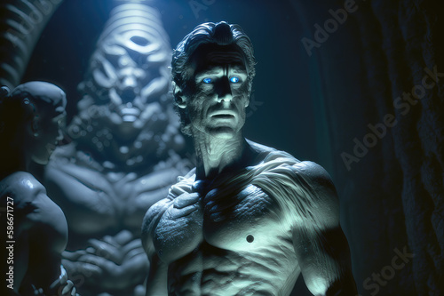 Alien Face, Planet, Science Fiction, Exploration, Generative Ai