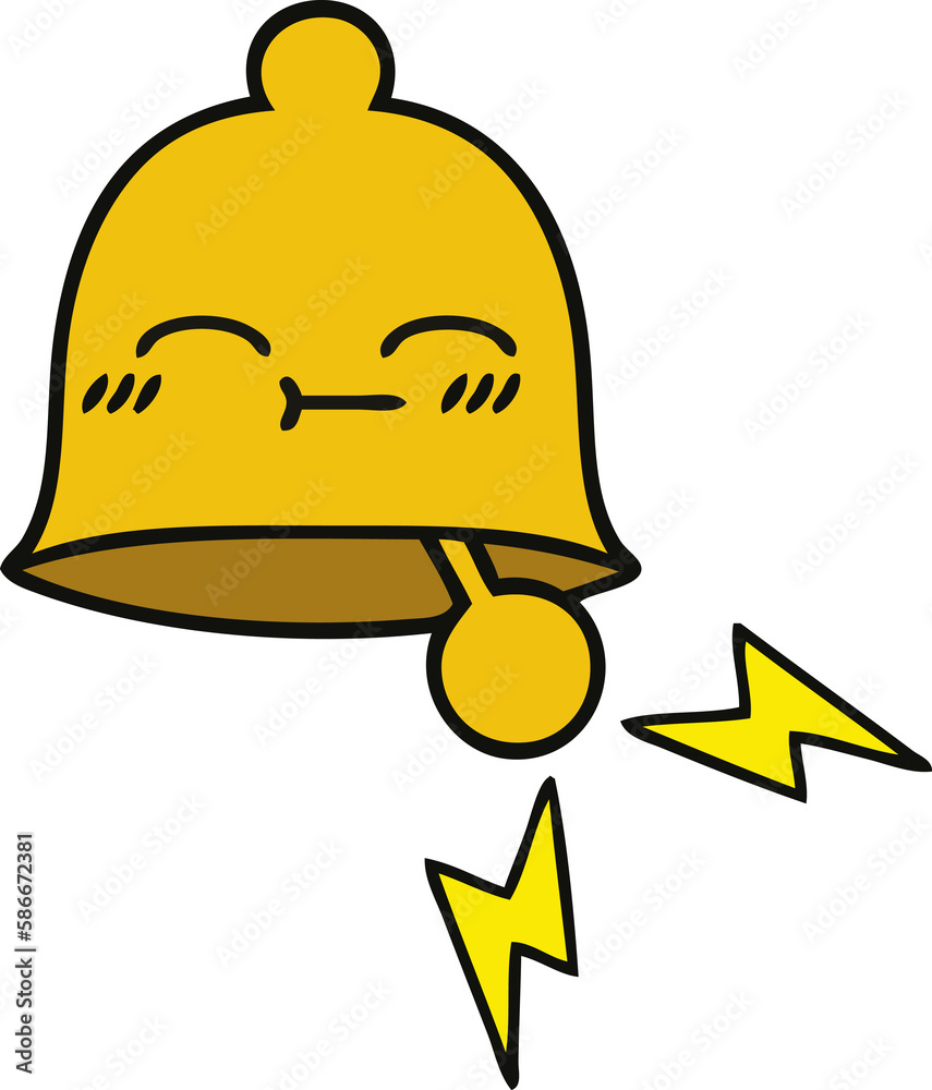 cute cartoon ringing bell cute cartoon ringing bell