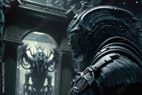 Alien Face, Planet, Science Fiction, Exploration, Generative Ai