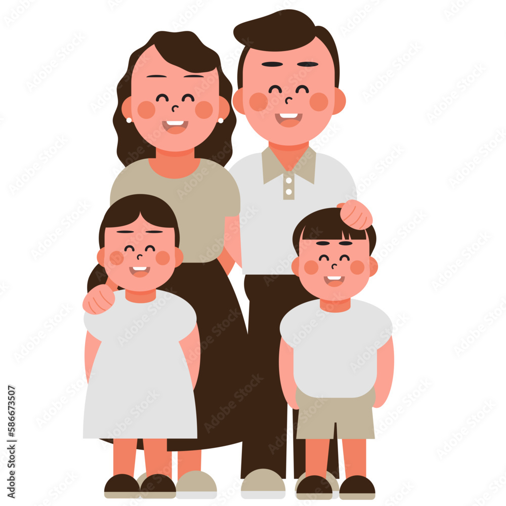 Fototapeta premium Family time Father and Mother 