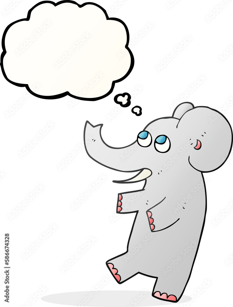 thought bubble cartoon cute elephant thought bubble cartoon cute elephant