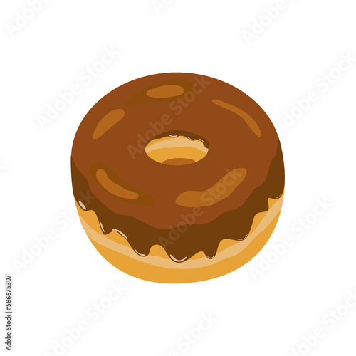Chocolate donut illustration