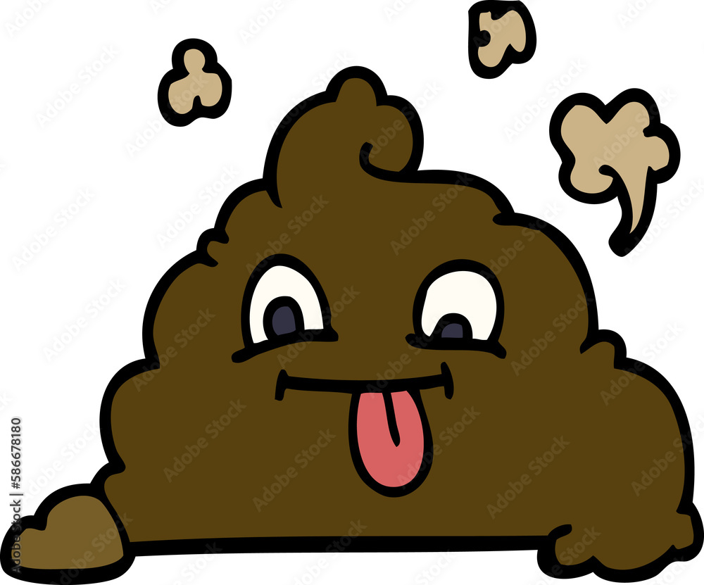 cartoon doodle poop Stock Illustration | Adobe Stock