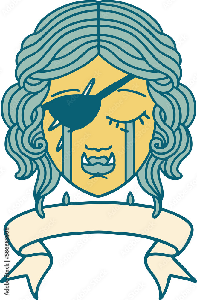crying orc rogue character face illustration crying orc rogue character face illustration