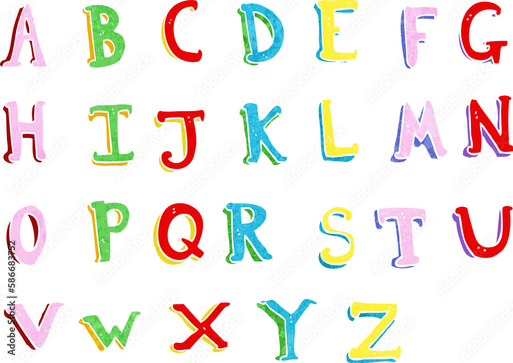Fototapeta premium cartoon alphabet