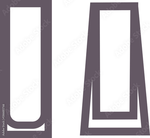 Set of simple form glasses. Vector black line.