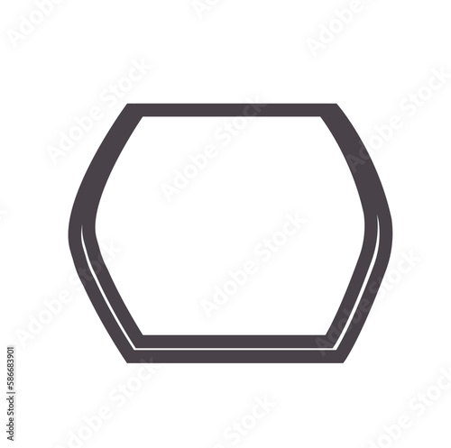 glass for whiskey flat one line style