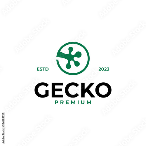 Flat gecko foot logo design vector concept illustration idea