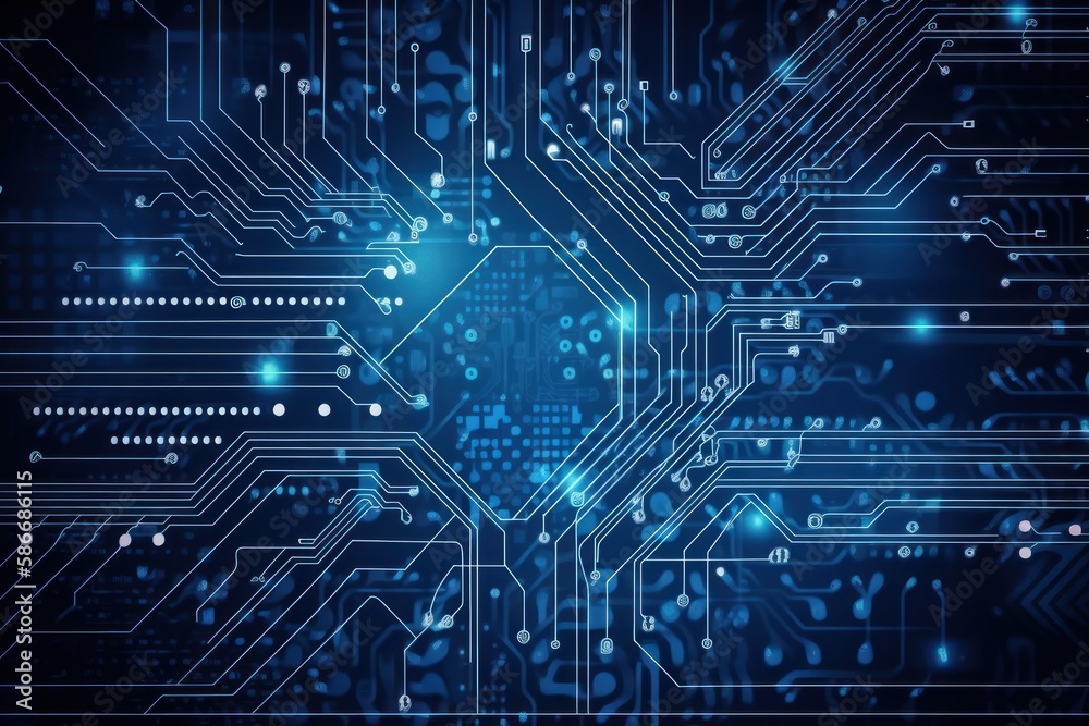 Vector abstract futuristic circuit board.Generative AI Vector abstract futuristic circuit board.Generative AI