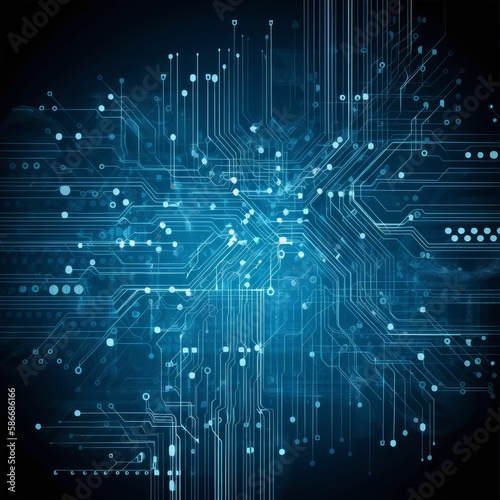 Vector abstract futuristic circuit board.Generative AI