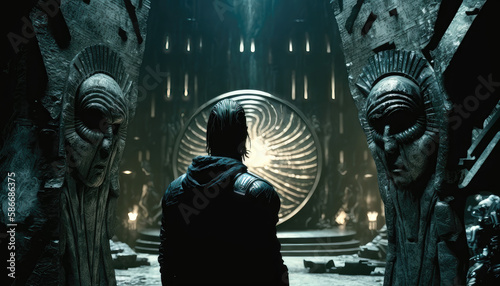 Pandorum, explorer, planet, science fiction, exploration, Generative Ai