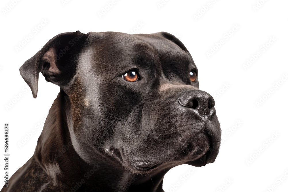 Staffordshire Bull Terrier Dog On Isolated Transparent Background, png. Generative AI