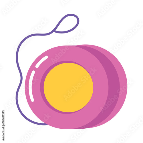 Tableau sur toile pink yoyo child toy