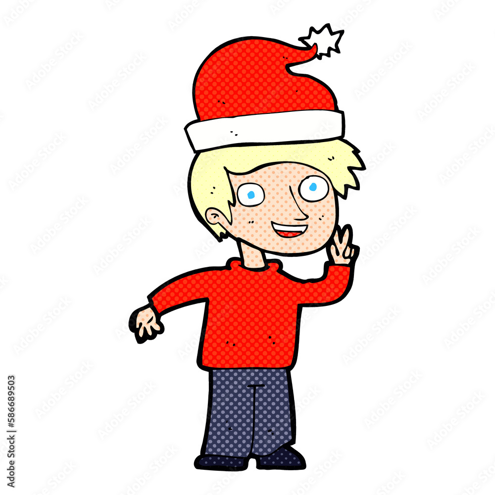 cartoon man ready for christmas cartoon man ready for christmas