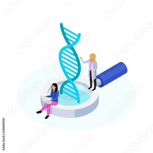 Nanotechnology Isometric Icon