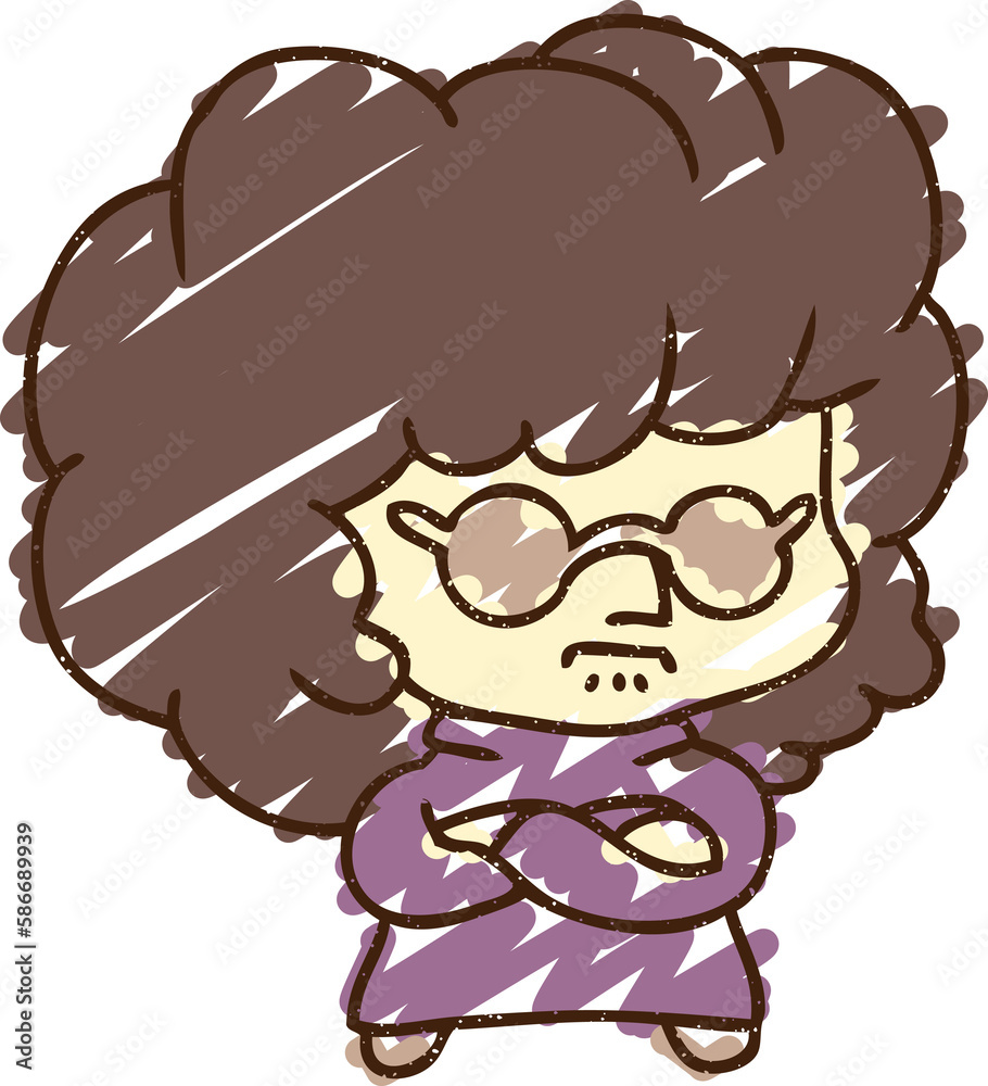 Grumpy Woman Chalk Drawing Grumpy Woman Chalk Drawing