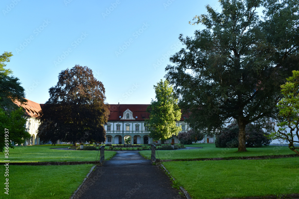 Kloster Benediktbeuern, Innenhof, Blutbuchen