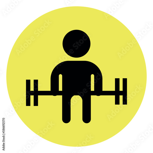 Weightlifter icon on a white background
