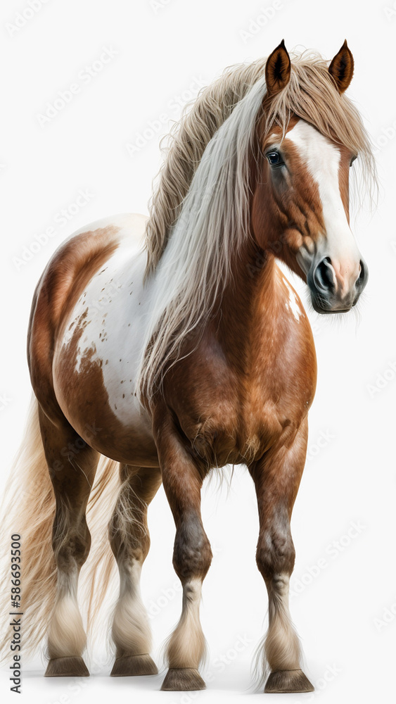 Obraz premium Beautiful horse on the white background, nice animal