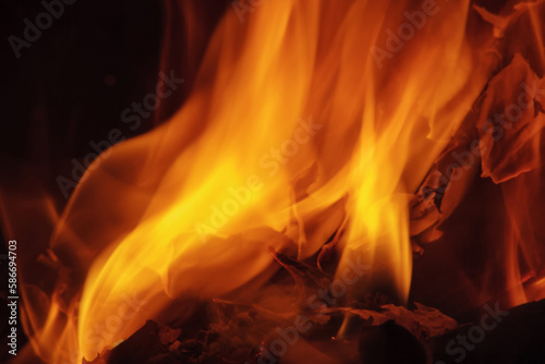 hot flame background. heating and energy concept