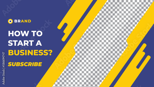 corporate video cover or video thumbnail for channel, company, agency, or any business