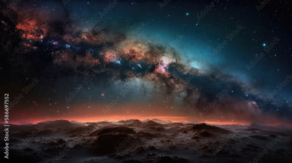 milky way in space (created with Generative AI)