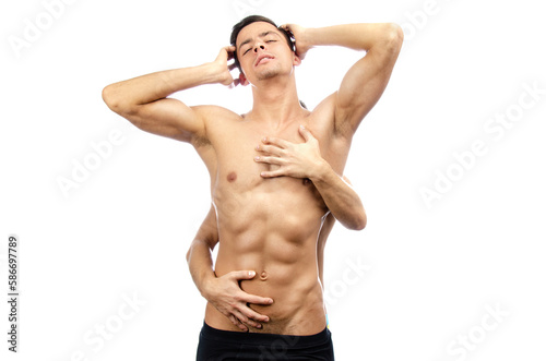 Love and romance. Two young attractive guys. A beautiful gay couple.