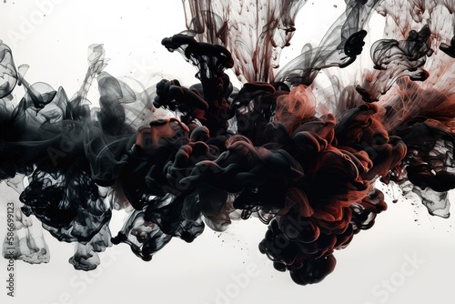 Abstract ink in water  Generative AI