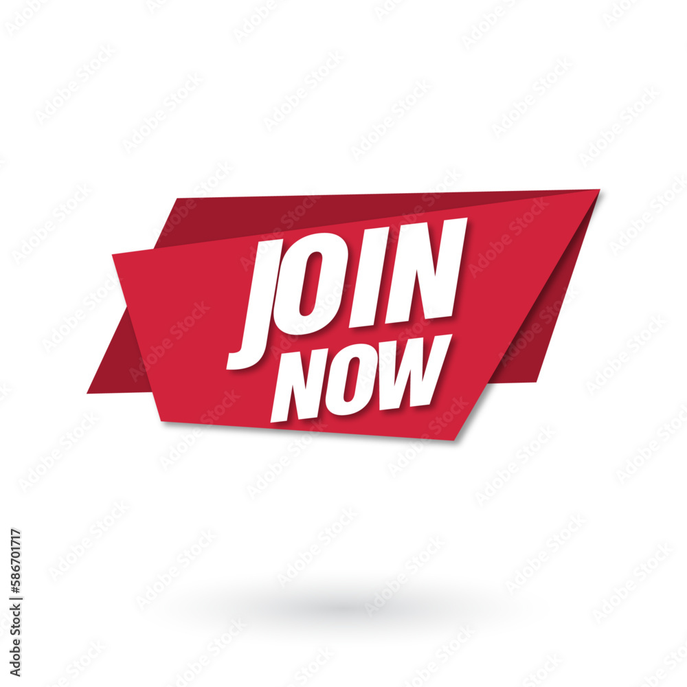 Fototapeta premium Join now tag