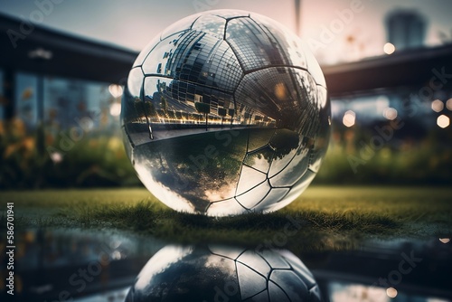 Stadium Glow Football created with Generative AI technology