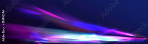 Rainbow light prism effect, transparent background. Hologram reflection, crystal flare leak shadow overlay. Vector illustration of abstract blurred iridescent light backdrop.