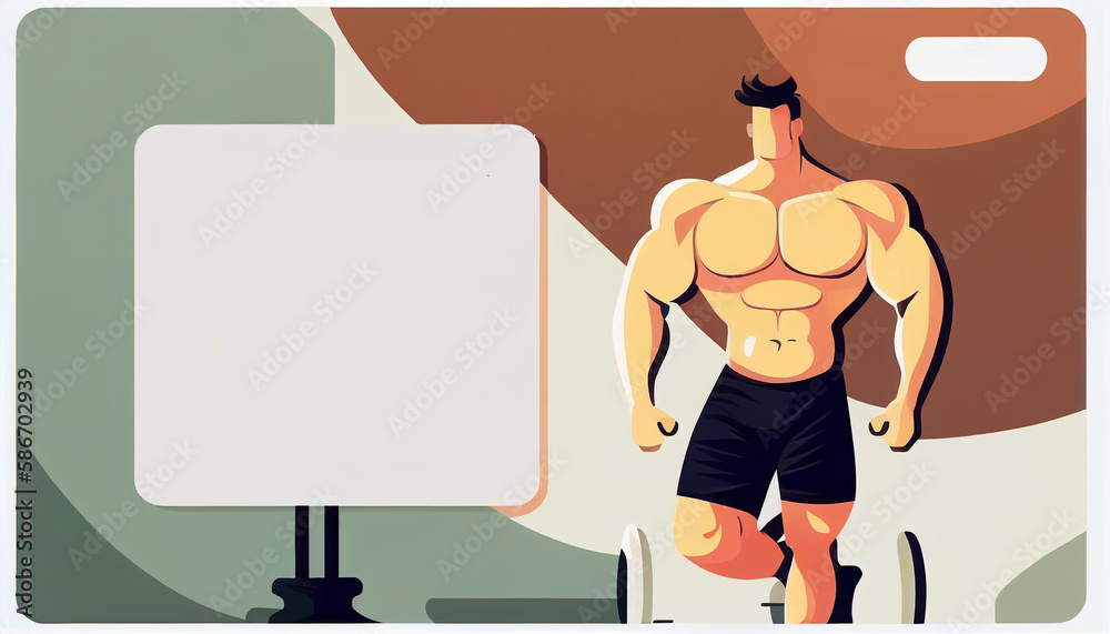 An empty banner with a fitness theme can prompt users to sign up for a gym membership or try a new workout routine An empty banner with a fitness theme can prompt users to sign up for a gym membership or try a new workout routine