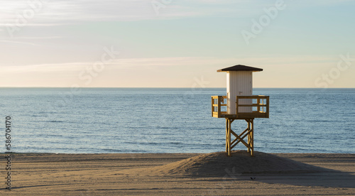 lifeguard tower at dawn on a wonderful day © Sergio