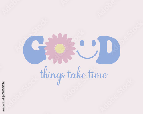 positive quote hand drawn design vector