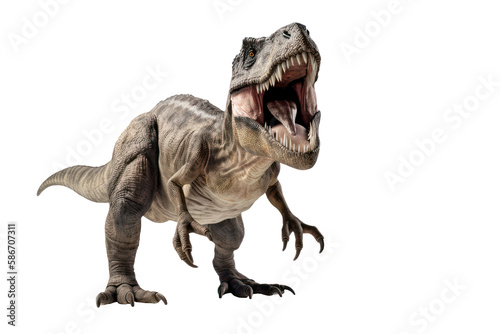 Stampa su tela T-Rex dinosaur isolated on transparent background. Ai generated.