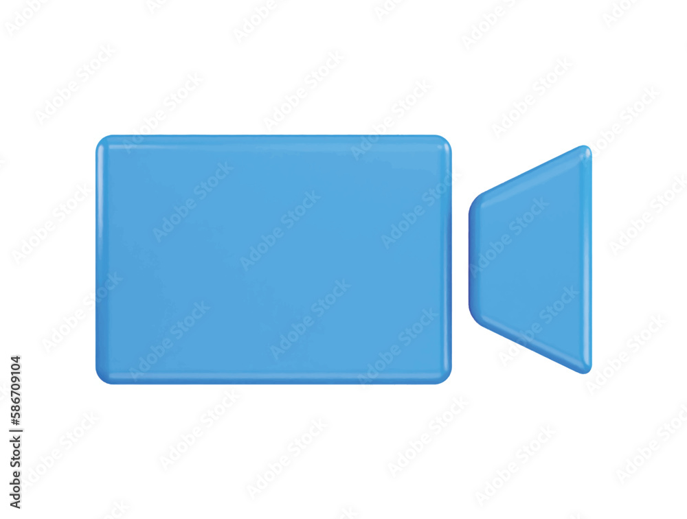 video icon 3d rendering vector illustration video icon 3d rendering vector illustration
