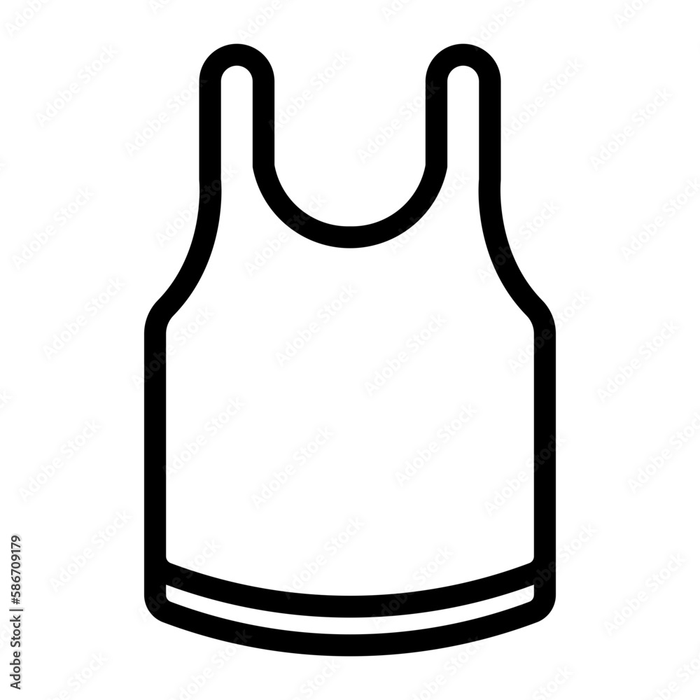 Sleeveless line icon Sleeveless line icon